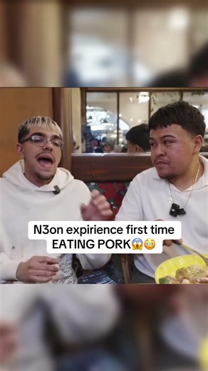 N3on expirience first time EATING PORK😱😳#n3on #benjy