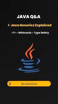 Java Generics — Easy Explanation with Example #java #generics #javainterview #codingtips #learnjava
