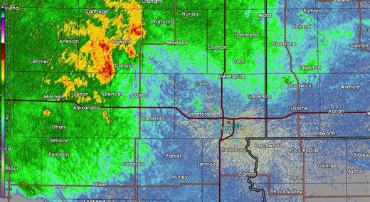 27K views · 45 reactions | ****THIS POST CONTAINS OUTDATED INFORMATION. Please visit www.weather.gov/siouxfalls for the latest forecast information.**** [Radar update at 7:33 am on Friday, 8/22]: Stronger wind gusts possibly up to 45 to 55 mph are pushing eastwards in a cluster of thunderstorms this morning. These winds will reach I-29 between Sioux Falls and Colman, South Dakota in the next 30 minutes! | US National Weather Service Sioux Falls South Dakota | Facebook