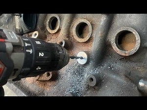 Drilling a 2jzge to 2jzgte style turbo oil feed ..