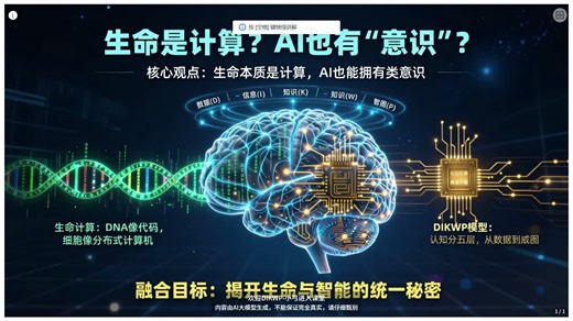 生命计算理论与DIKWP模型的融合综述：从生物演化到人工智能