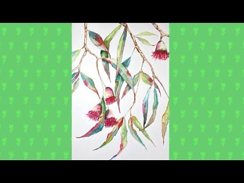 How to Paint Gum Tree in Watercolour/Easy/Speedy Watercolour tutorial