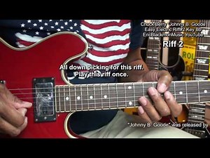 How To Play Chuck Berry Johnny B. Goode 2 Easy Electric Guitar Riffs#2 ‪@EricBlackmonGuitar‬