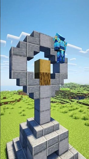 Easy Pickaxe Statue Tutorial #minecraft