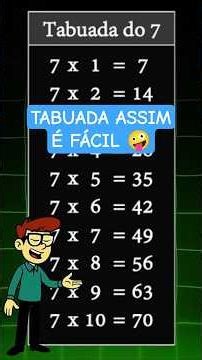 O melhor metodo para aprender a tabuada