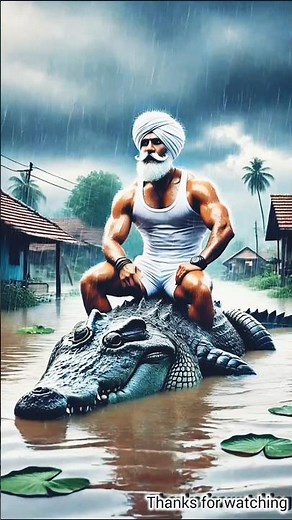 animals cartoon short video 😱#buffalo#crocodile and#farmerstory