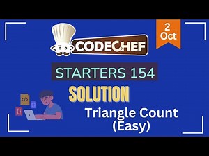 Triangle Count Easy || CodeChef Solution || CodeChef Starters 154