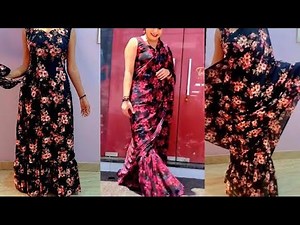 Saree style gown | talented Ritu Ishan Jaisi dress | two in one dress