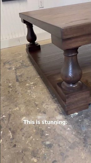 Solid Red Oak wood coffee table custom made 🤎 #carpentry #diy #traditional #rusticmoderndesign