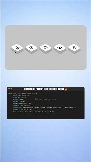 CSS Social Media Icons Hover Effects 🔥 | HTML CSS Animation Tutorial #shorts