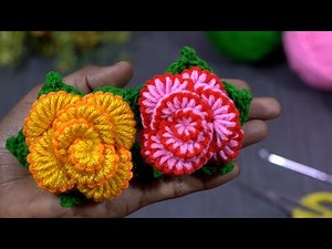 Knit a Gorgeous Rose Flower Easy Step-by-Step Tutorial || Blooming Beauty: Knit Your Own Flowers