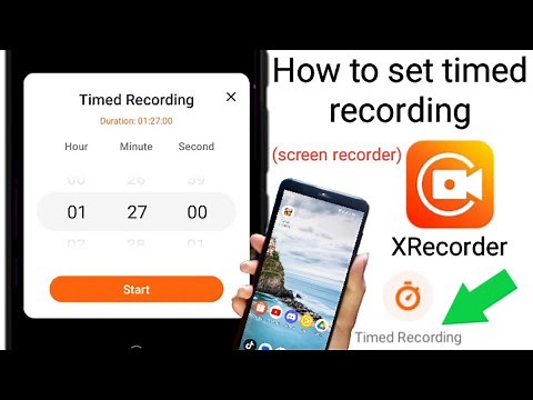 How to set time recording duration on Screen Recorder XRecorder app