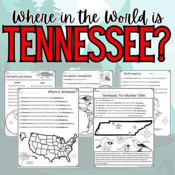 Tennessee Map Worksheets - Find and Color Activities!