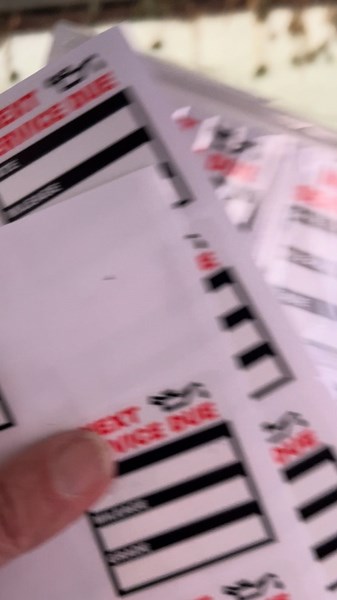 Watch Easy to Use Oil Change Reminder Stickers on Amazon Live