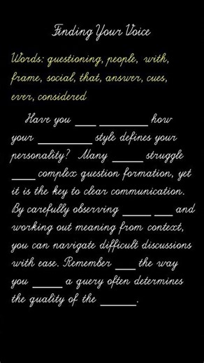 English Dictation 'Finding Your Voice' [2] B2+ #shorts #english #learnenglish #englishdictation