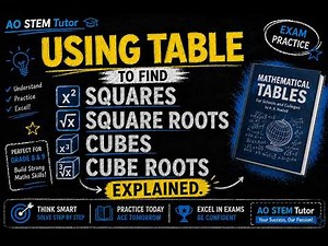 Use of Mathematical Tables to Find Squares, Square Roots, Cubes & Cube Roots | Easy Math Tutorial