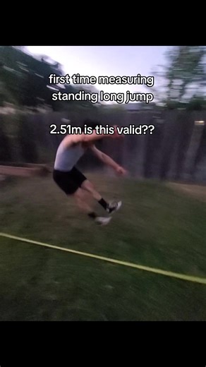 5'4 powerlifter/bodybuilder attempts standing long jump with atrocious form🙏 #bodybuilding #powerlifting #broadjump #longjump #standinglongjump #verticaljump #gym #bulkingseason