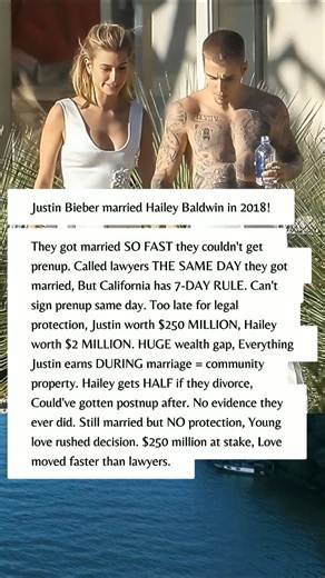 Justin Bieber Married Too Fast For Prenup 💔⏰