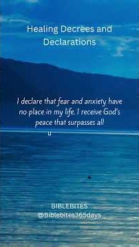 Healing Decrees and Declarations#HealingDeclarations #HealingDecrees #PrayerForHealing