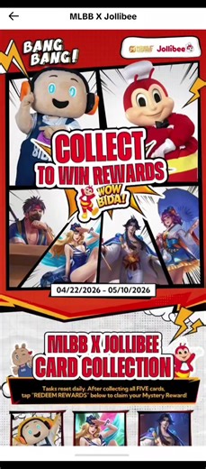 Jollibee Card Colection Full TUTORIAL. Gawin nyo nato guys. #MLBBTagArAW #MLBB #MLBBxJollibee #MLBBWowBida