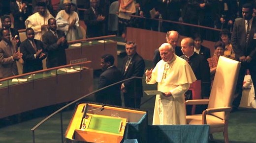 Pope John Paul II Addresses the U.N.