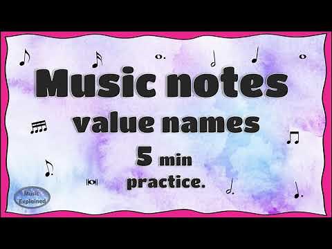 Music notes value names - 5 min practice