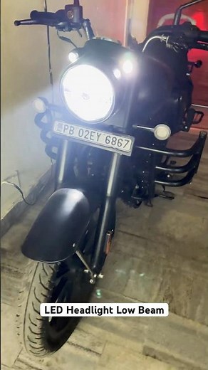 New Classic 350 LED headlights 😍🔥 #classic350 #royalenfield #classic350lovers #bullet350 #punjabi