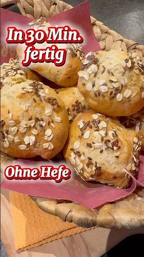 Dinkel-Quarkbrötchen EINFACH & GELINGSICHER in 30 Min. ohne Gehzeit ⏰mit Leinsamen - das Superfood!