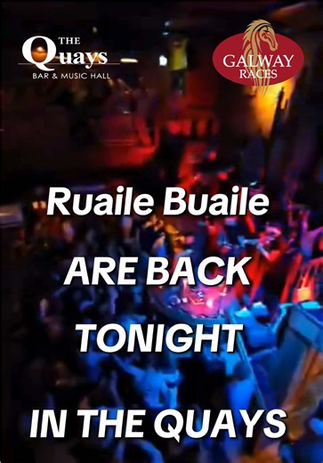 Throwing it back to last year with Ruaile Buaile tearing up the stage at The Quays! 🎉🎶 And guess what? They’re BACK tonight for Race Week — ready to raise the roof once again! 🍻🔥 Don’t miss the craic — it’s going to be one wild night in Galway! Who’s joining us? 👇 #GalwayRaces #RaceWeek2025 #RuaileBuaile #LiveAtTheQuays #GalwayNights