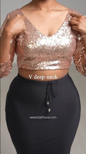 7 Features of Anna Crop Top | Sequin Blouse Design | Style & Comfort | Stretchable Blouse | #shorts