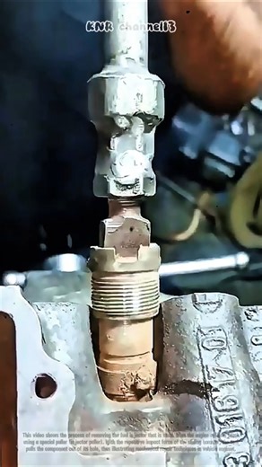 Fuel Injector Removal Process from Cylinder Block#shorts #mechanic #satisfying #working #welding