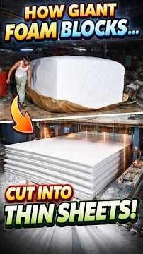 How It’s Made Foam Sheets From Giant Foam Blocks