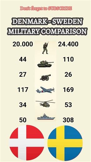 Denmark vs Sweden: Who is Stronger? 🇩🇰 vs 🇸🇪 #Shorts