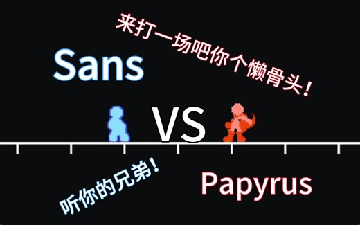 兄弟之间的友谊战！Sans VS Papyrus！