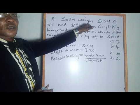 Topic: Relative Density and Upthrust