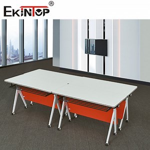 [Hot Item] Ekintop Sliding Movable Adjustable Foldable Training Computer Desk Training Room Tables