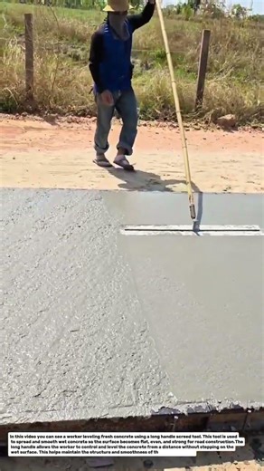 Smart Concrete Leveling Tool – Simple But Effective Road Construction Method.