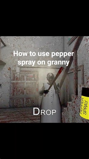 how to use pepper spray on granny 😱 #granny #grannygame #gaming #gamingshorts