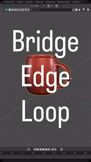 Machy | 3D Digital Content Creator on Instagram: "Level up! Mastered the bridge edge loop technique in Blender Feeling like a pro #blendertips #blendertricks"