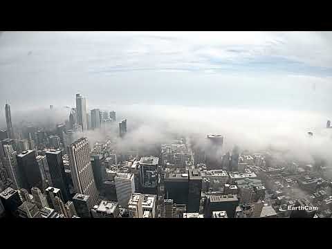 Chicago Skyline Under Rolling Fog - Captured by EarthCam