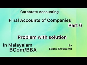 ~6~final accounts of companies