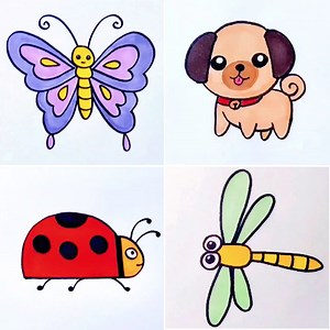 Easy and Simple Drawing Ideas For Kids #drawingtutorial #kidsdrawing #insects | Simple Drawings