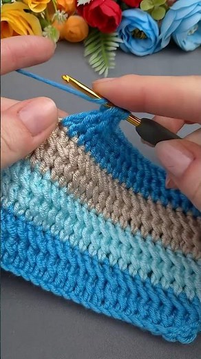 New multicolor scarf and blanket crochet pattern how to guide ￼ #crochetting #moderncrochet #stitch