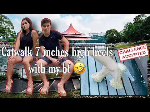 HIGH HEELS CHALLENGE FOR MY BOYFRIEND | 7 inches | HEELS ADVENTURE | LGBT