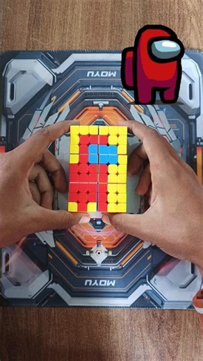 Among Us mosaic on 6 Rubik's Cube #cube #rubikscube