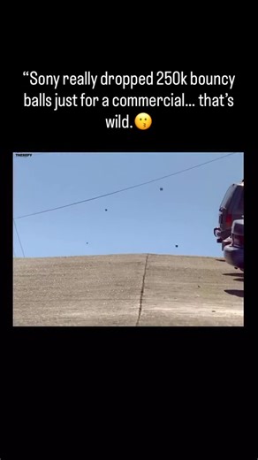 It’s crazy this actually happened — no CGI, just real bouncy balls everywhere.” Follow @peak_therepy for more relatable stories😶‍🌫️ Sony released 250,000 colorful rubber bouncy balls down the streets of San Francisco — no CGI, all real — to show how vivid and dynamic their TV colors were. The balls bounced through steep streets, past houses, and cars, creating a mesmerizing rainbow wave of motion. 📸 Fun fact: The whole thing took four days to film. No special effects — just real balls and per