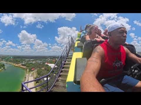 Steel Eel Rollercoaster SeaWorld San Antonio in 360