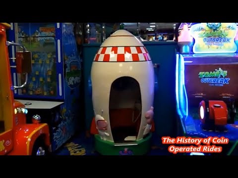 2010s Northern Leisure Coin Operated Spaceship Kiddie Ride - Peppa Pig Rocket