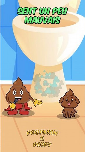 Poopy court sans s'arrêter 💩 | Le refrain de la chanson "Poopy la mascotte qui sent mauvais"