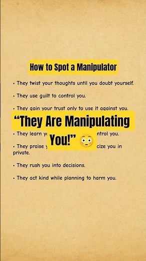 How to Spot a Manipulator | Psychology Signs You Must Know #Manipulation#DarkPsychology#ToxicPeople